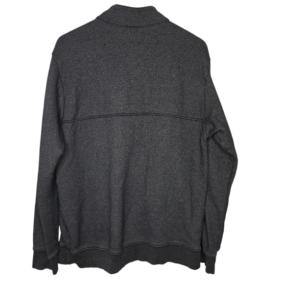 Columbia Sportswear Men's Heather Black Quarter Zip Fleece Sweater Size Large - Picture 2 of 11